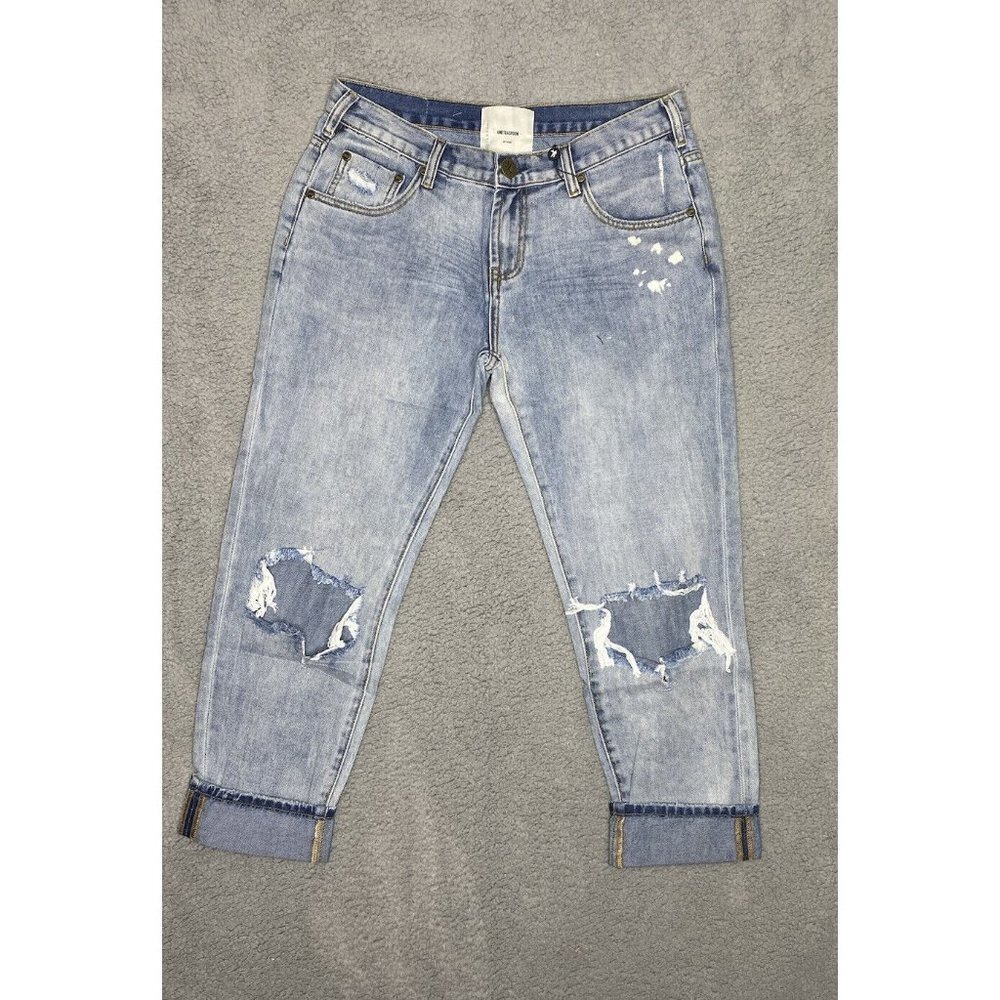 ONE TEASPOON Woman's Montana Blue Awesome Baggies Distressed Jeans Size‎ 28